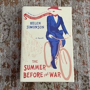 Vintage Blue and Red Wall Decor with Bicycle Illustration